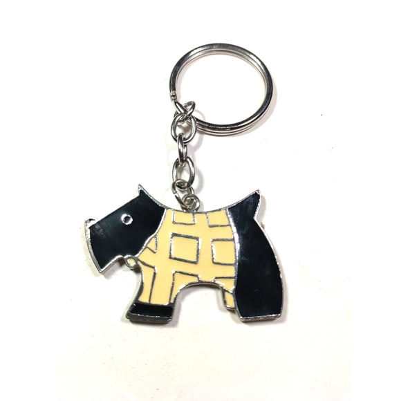Scotty Dog Black Creme Sweater Keychain - Picture 1 of 6